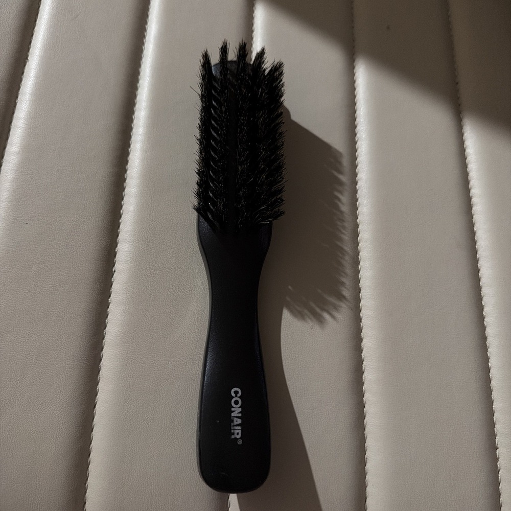 Vintage Conair 100% Boar Bristle Black 8" Hair Styling Brush